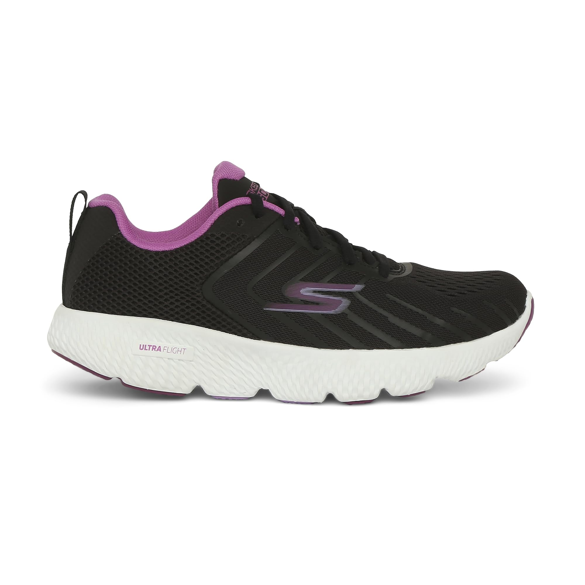 Skechers Womens Power - Fleetz Sports Lace Up Shoes Vegan Soft Woven Athletic Engineered Knit Mesh Fabric Black - 6 UK (130008) (B0BFR54N1B) Amazon Price History, Amazon Price Tracker