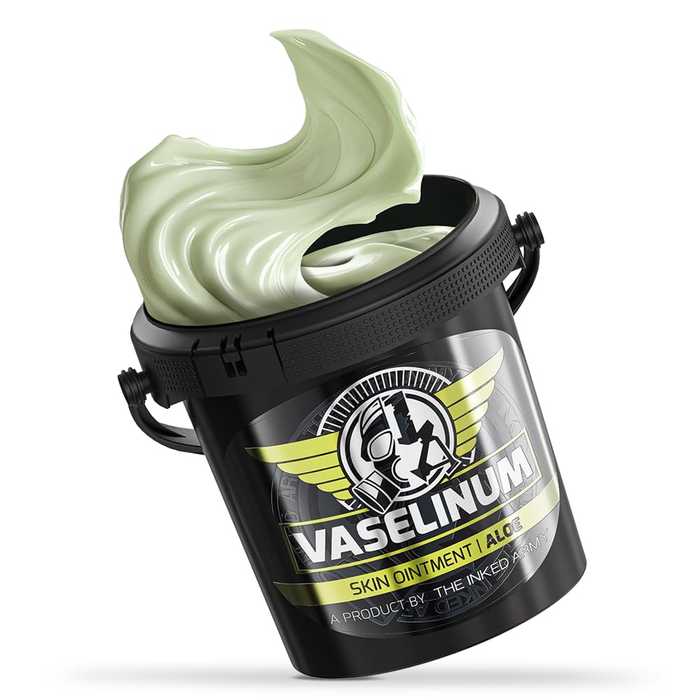 Vaselina blanca con aloe vera (aloe vera) para tatuajes y estudios profesionales, 1000 ml, con aloe vera, caléndula eucalipto o neutro