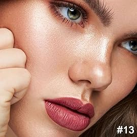 evpct 1Pcs Mauve Red Lip Liner and Lipstick Set Kit for Women Matte Lips Kit with Lip Liner Lip Stains Long Lasting Waterproof 24 Hour Lipstick and Lip Liners Combo Lipliners Pencil Set 13