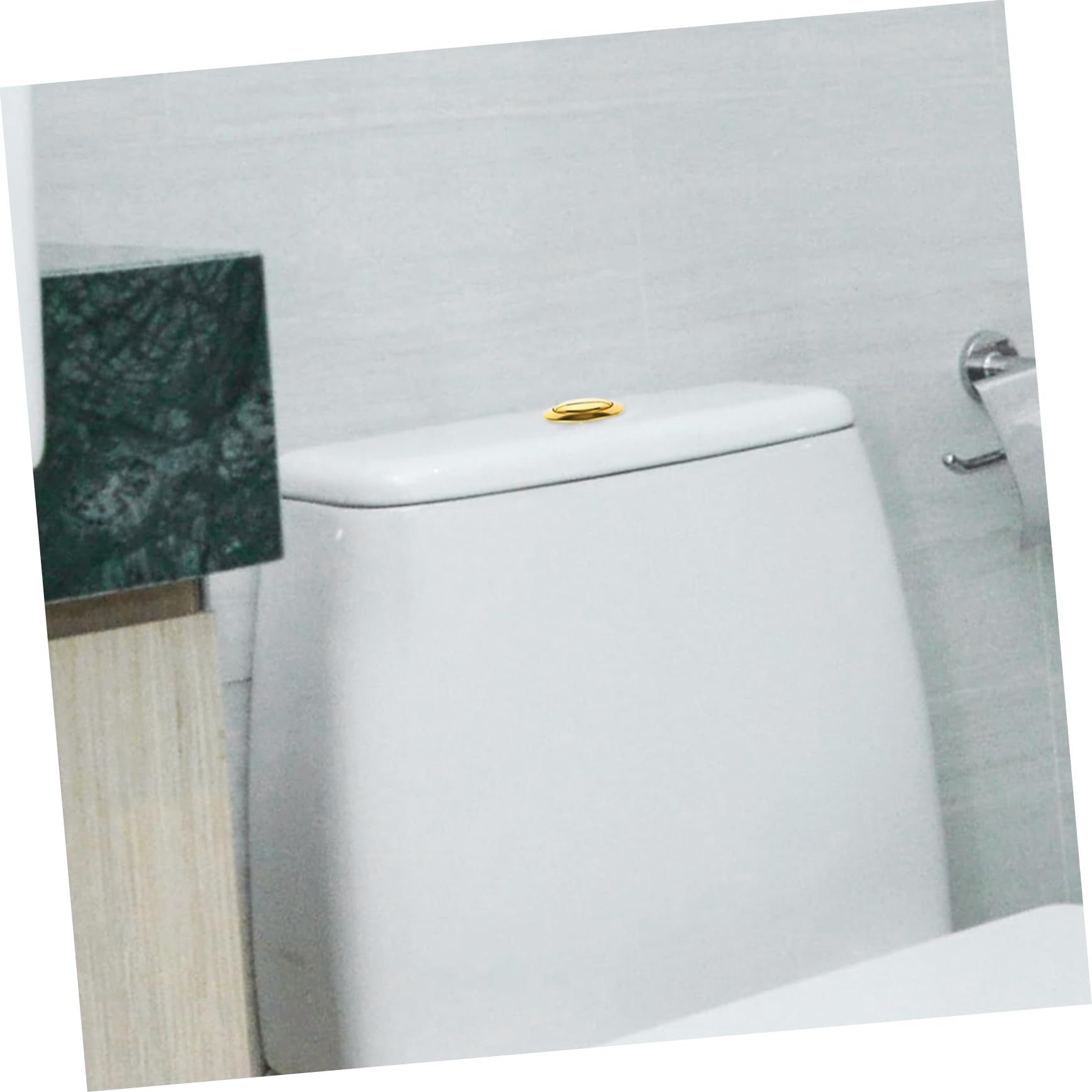 SEWACC Botón Pulsador Doble Descarga para Cisterna de Inodoro Accesorio Resistente y Fácil Instalación Botón Redondo Metálico Repuesto para Baño