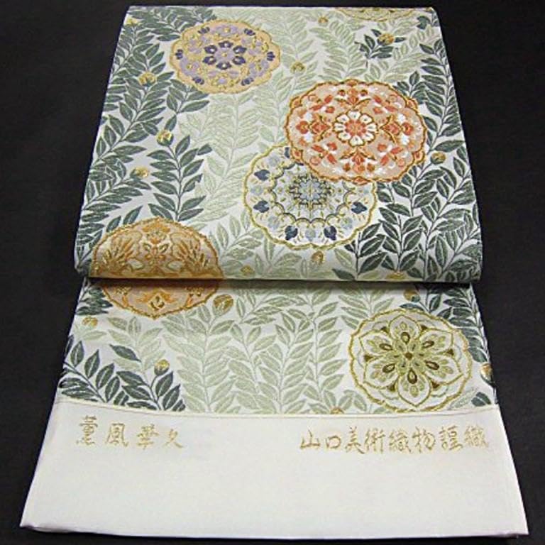 名門・山口美術織物謹製上質な逸品新品 西陣唐織高級袋帯【綿芯仕立付】⑩