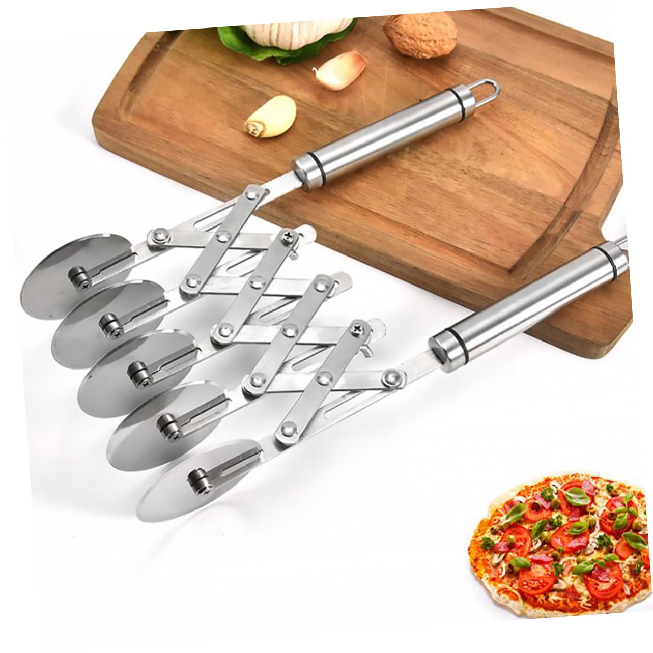 MAGICLULU Cortador De Rueda De Pizza Cortador De Masa Acero Inoxidable Mango Antideslizante Herramienta Para Pasteles