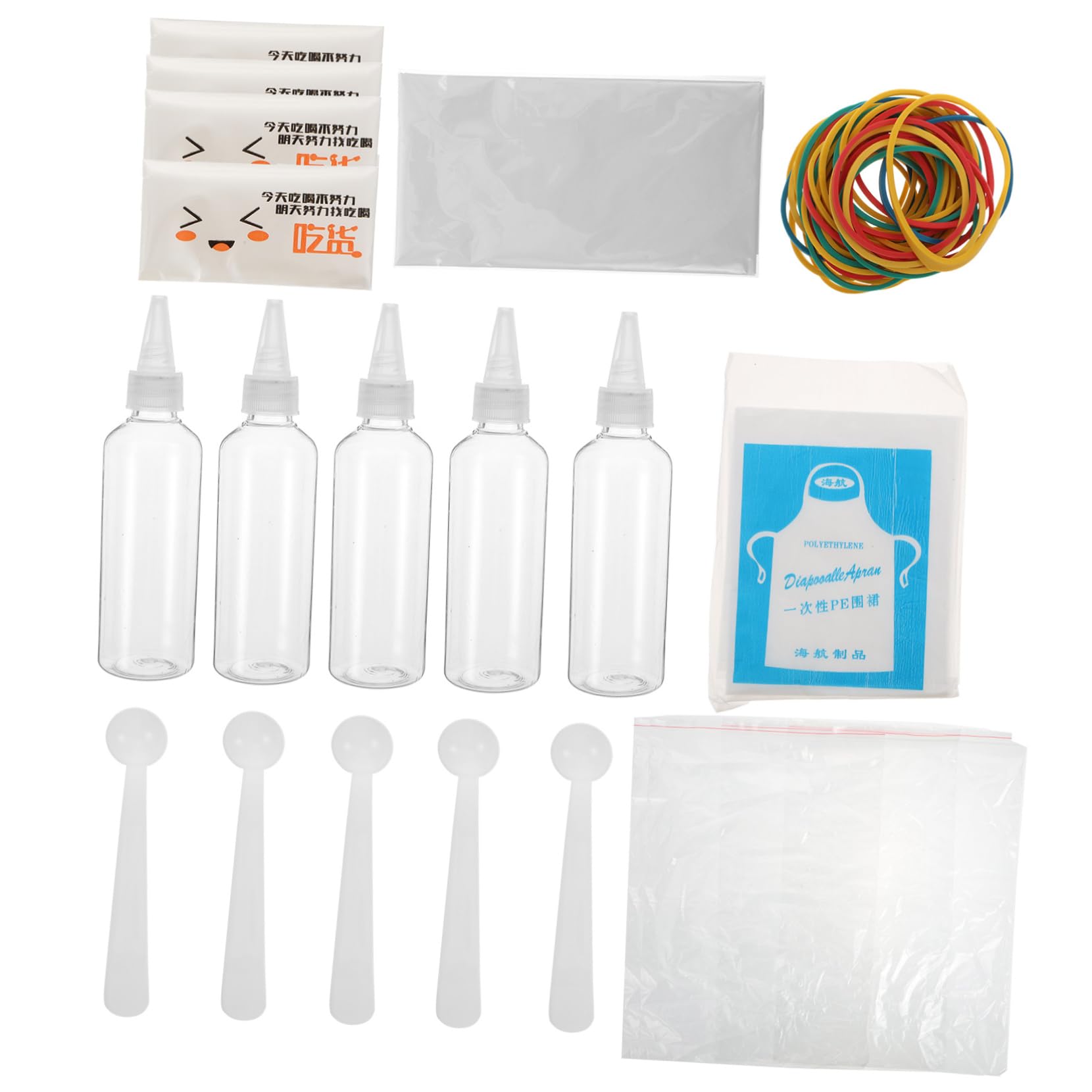 NUOBESTY 1Set Tie Dye Kit with Gloves Bags DIY Dying Supplies for Creative Fun for Shirts Scarves and Group Activities