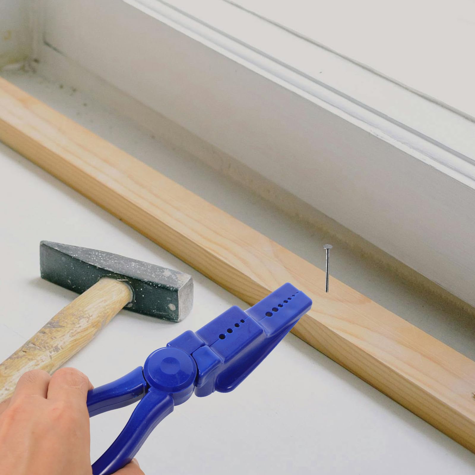 Pinza per Chiodi Leggera in Plastica Design Compatto, Strumento Ausiliario per Fissare Chiodi, per Vari Progetti Fai da Te e Kit di Attrezzi