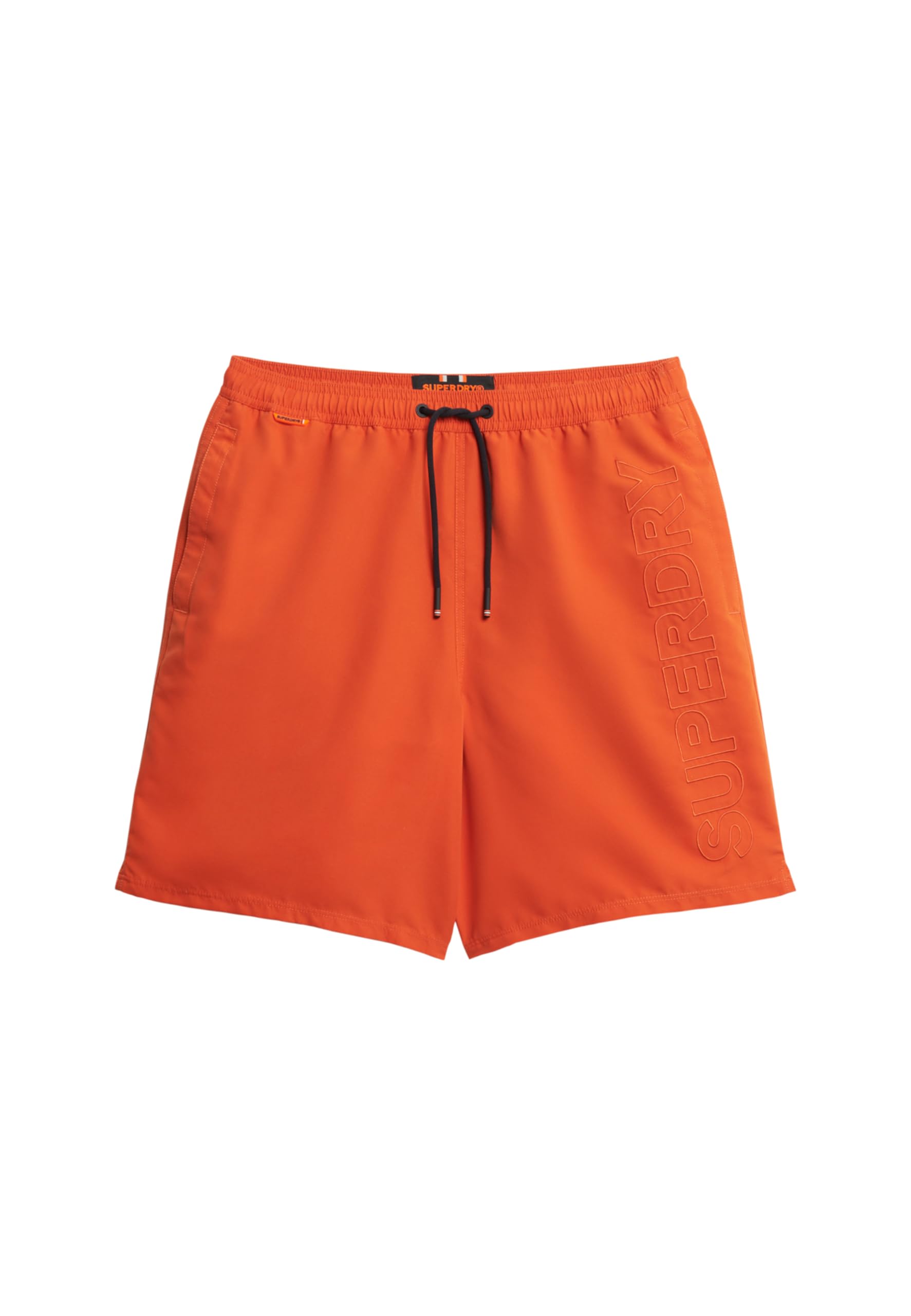 Superdry Men's Denim Co Rust Orange 17 Inch Premium Swimming Shorts With Embroidery, M