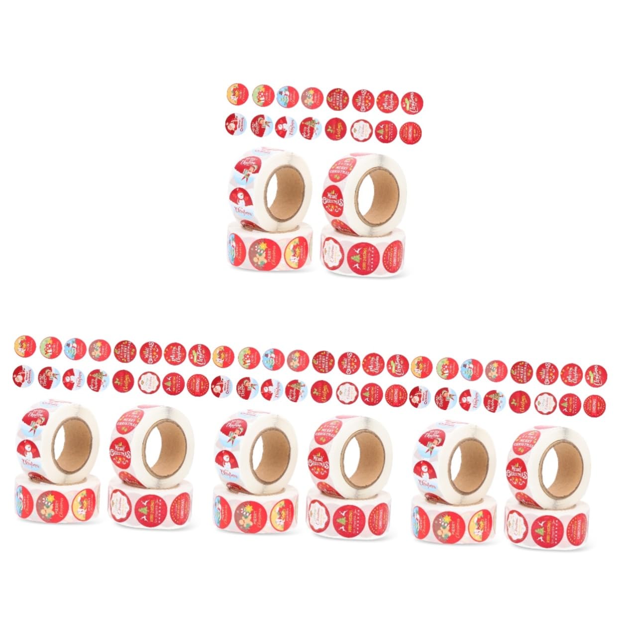 16piezas Pegatinas Adhesivas Navideñas Para Decoración De Surtido De Sellos Circulares Para Cajas y Embalajes Para Fiestas y Manualidades