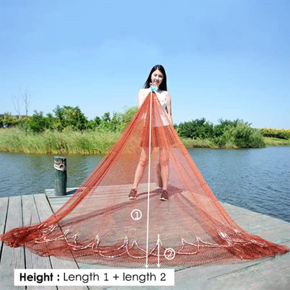 Rete Da Pesca A Lancio In Nylon - Diametro 1.8-7.2m Per Fiumi, Laghi E Mare - Foto 2