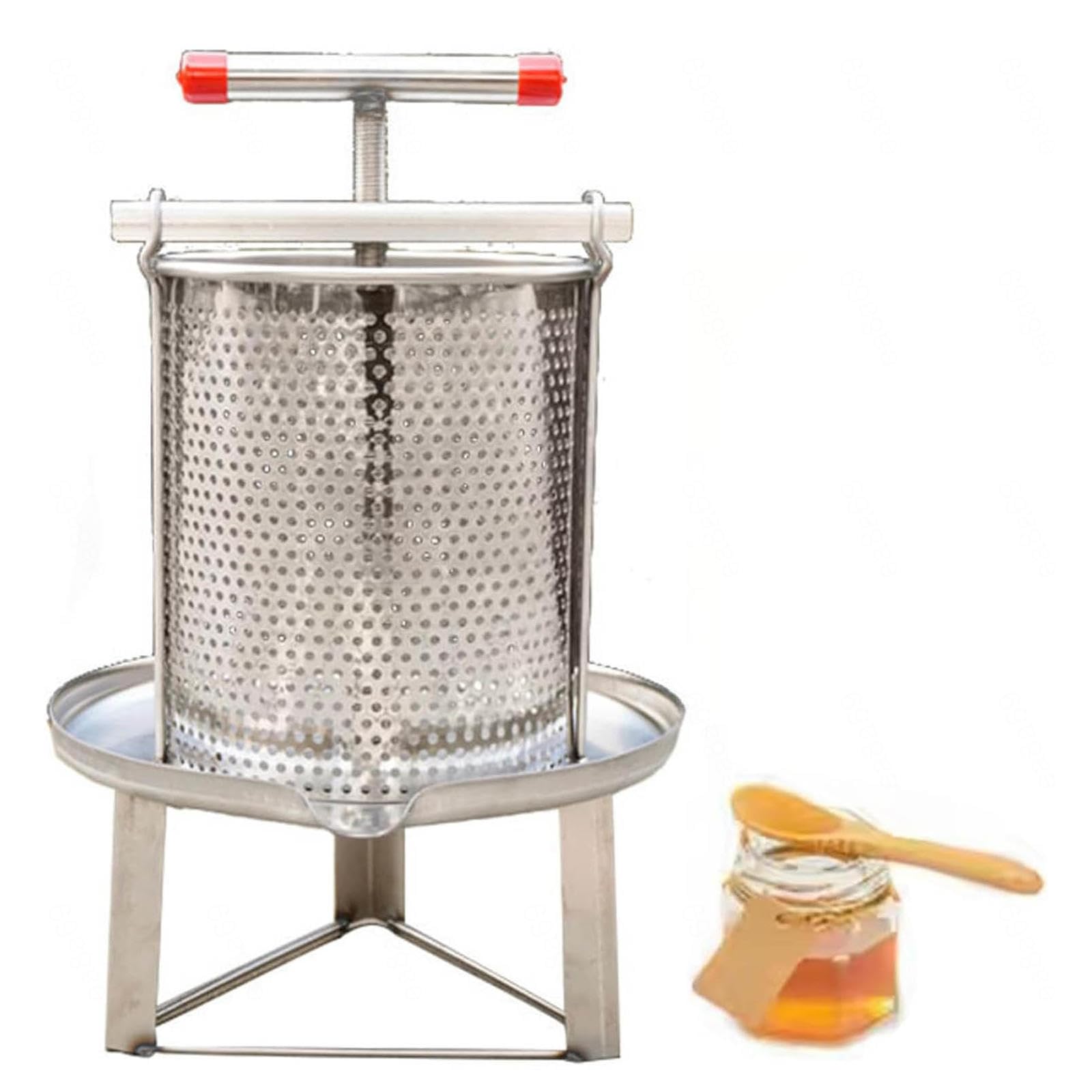 honigschleuder manuell honigpresse extraktor aus edelstahl stainless steel honey wachspresse bienenzucht werkzeug imkereibedarf für die herstellung von wein honig saft pfefferöl oil