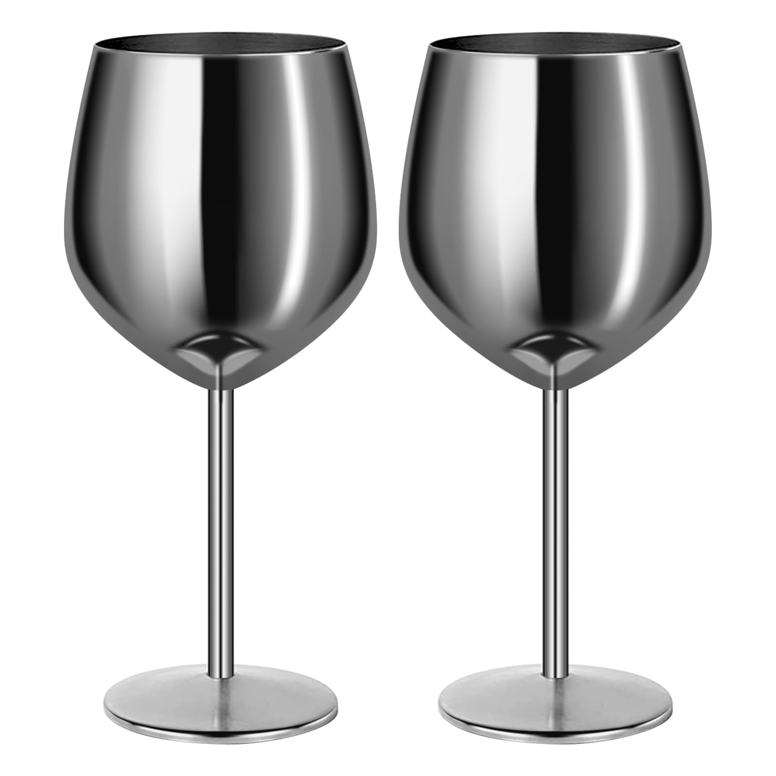 Bicchieri In Acciaio Inox Da 500ml - Set Di 2, Infrangibili, Colore Nero - Foto 4