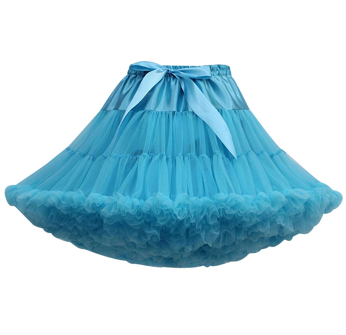 Pengniao Women's Blue 1 Tutu Skirt Adult Puffy Fancy Dress Tutu Skirts Tutus For Ruffle Fluffy Tulle Skirts For Adults Layered Tutu Petticoat Short Tutu Costumes Ballet Dance Tutus Birthday Party Blue