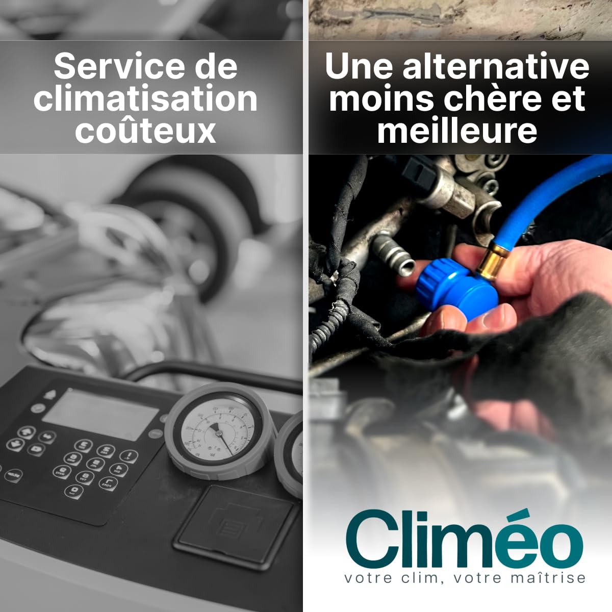 Kit de rechange 3 en 1 pour réfrigérant R1234yf - Remplir vous-même la climatisation - Équivalent à 625 g de réfrigérant avec huile lubrifiante et protection contre la corrosion - Pour voitures
