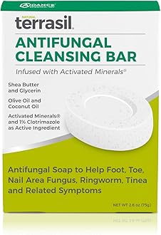 terrasil Antifungal Soap, Care & Relief of Jock Itch, Athletes Foot, Yeast Infection, Ringworm & Tinea Symptoms, Clinically Proven Clotrimazole, Natural, Dermatologist Tested (75gm)