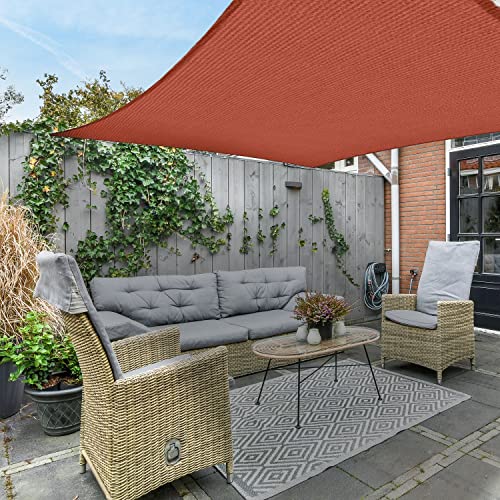 Asteroutdoor Sun Shade Sail Rectangle 12' X 16' Uv Block Canopy For Patio Backyard Lawn Garden Outdoor Activities, Terra #TOP7