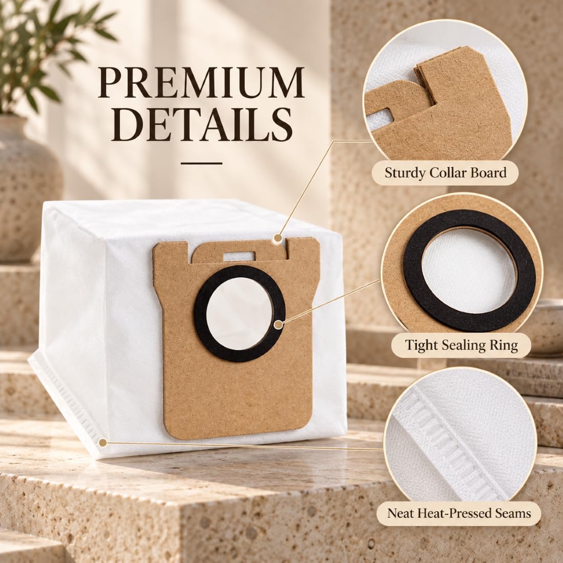 Bolsas de Polvo Robot para Dreame X40 Ultra Complete, Pack de 10