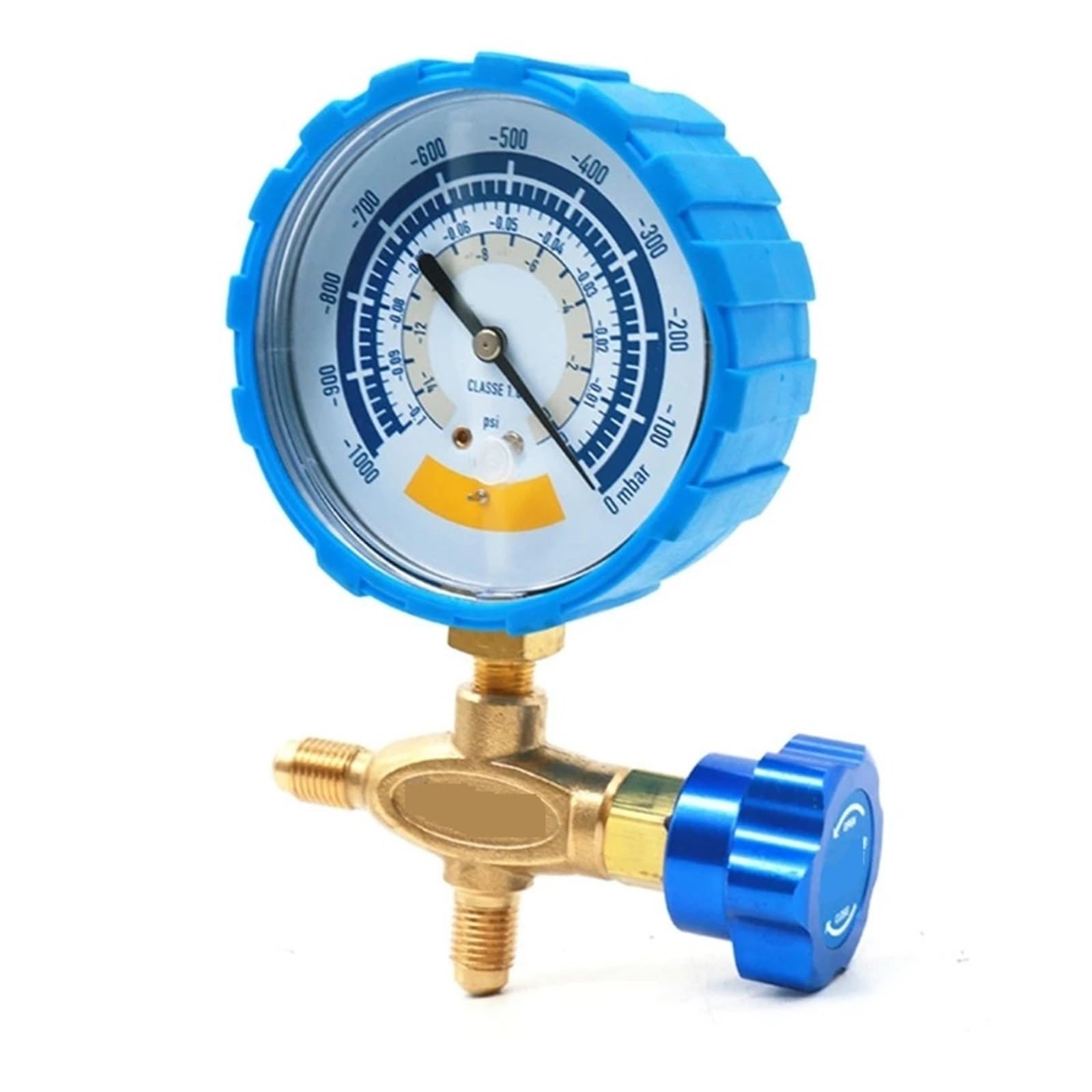 Pressure mini manometr do pomiaru ciśnienia paliwa, ciśnieniomierza próżniowego, 0-14 psi, przyłącze 1/8 cala (Large C)