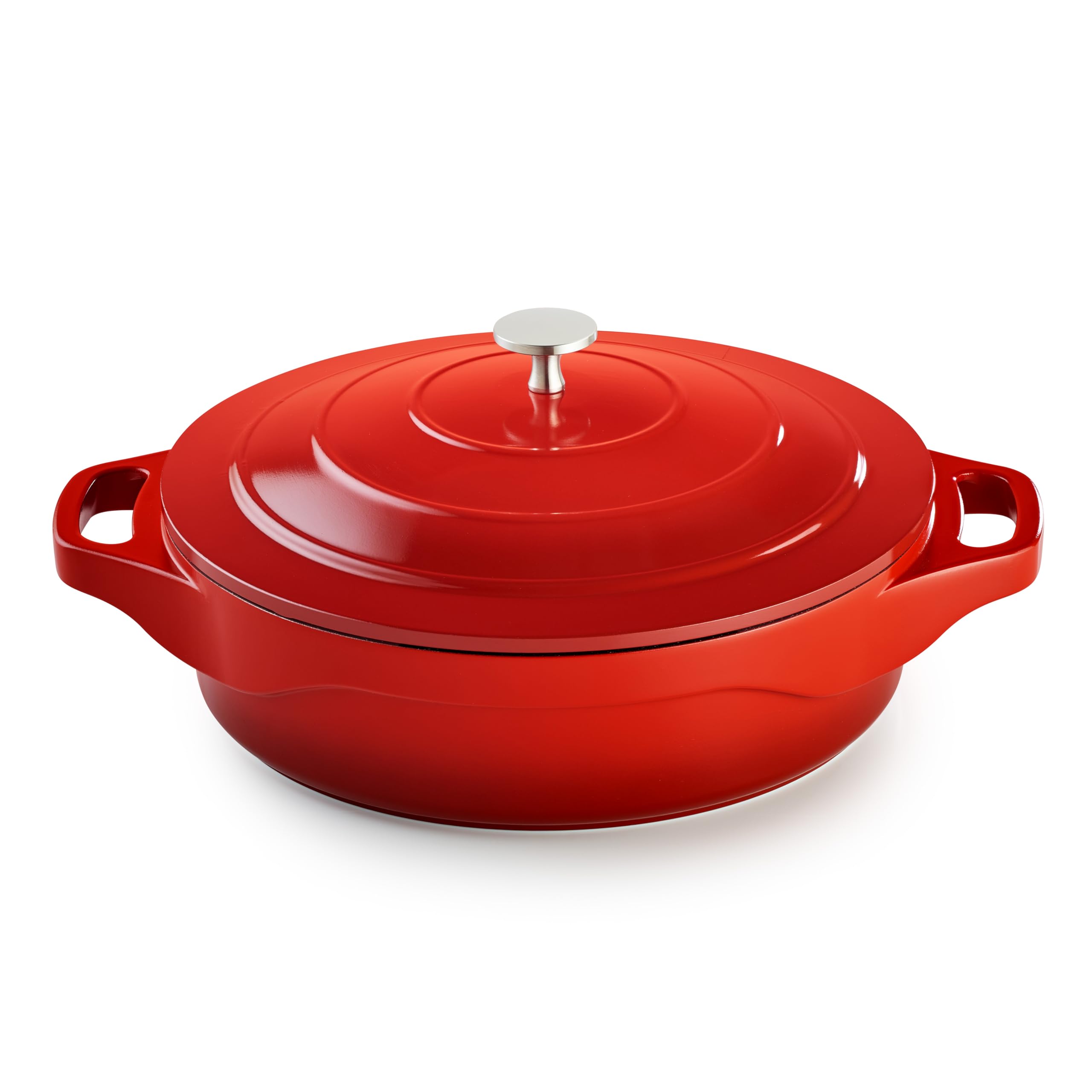 Pradel Excellence - PCUI003005 - Mijoteuse Ø28 cm avec Couvercle - Gamme Magma - Fonte d'Aluminium - Revêtement Antiadhésif façon Pierre - Maniques incluses - Tous Feux, Four, Lave-Vaisselle