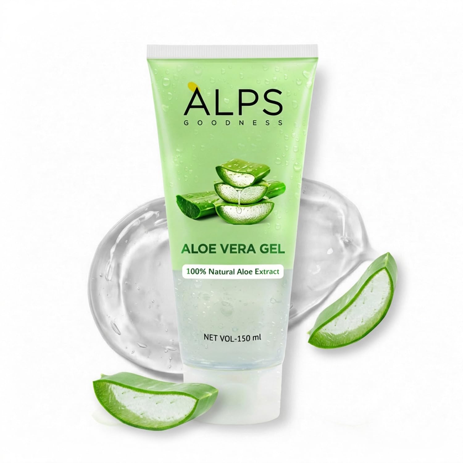 Alps Goodness Aloe Vera Gel, 150ml | 100% Natural Aloe Extract | Hydrating Cooling & Soothing Gel for Face, Hair & Body | Helps Calm Sunburn, Razor Burns & Dryness | Lightweight | Paraben-Free-image-7