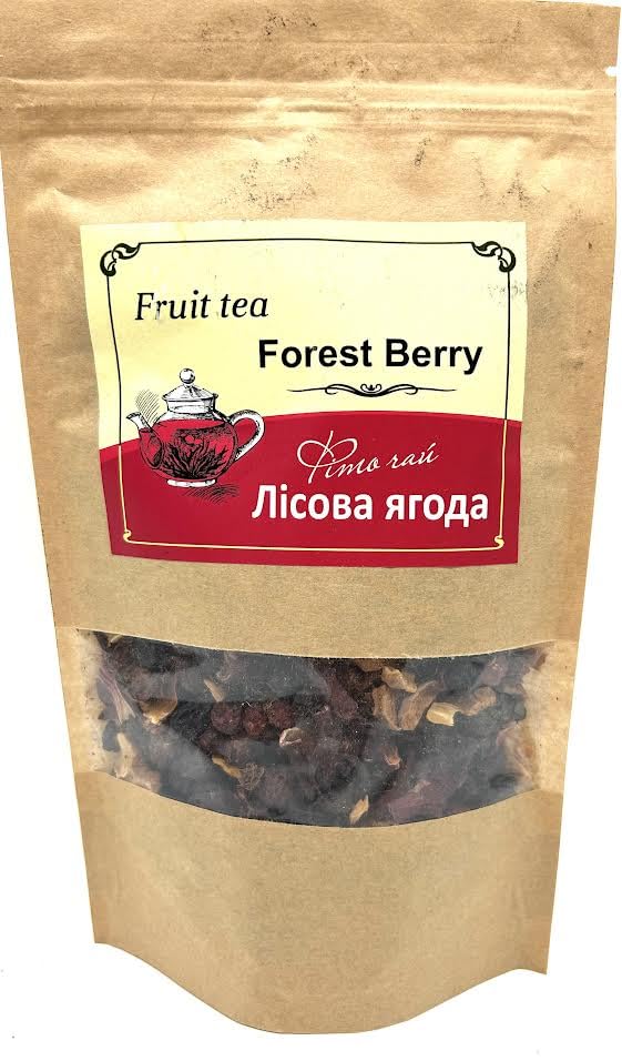 Herbal Natural Tea Forest Berry Loose Leaf 150 gr Product of Ukrainian Carpathians (3 Pack)