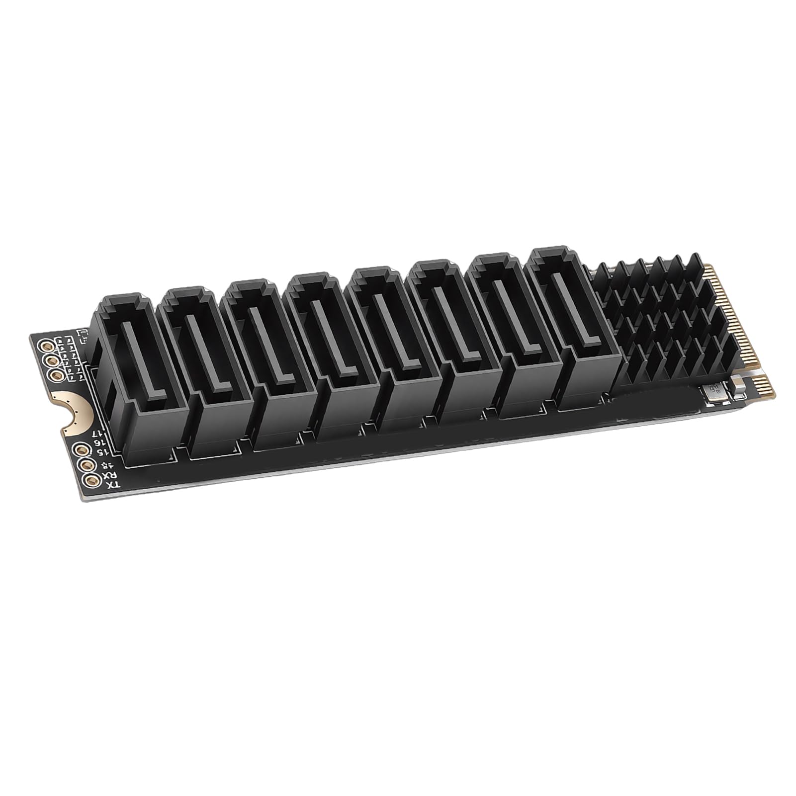 Generic Carte D'extension PCIe M.2 Key vers 8 Ports Serial ATA pour des Performances à Haute Vitesse pour Les Serveurs Domestiques et Les Serveurs Multimédias