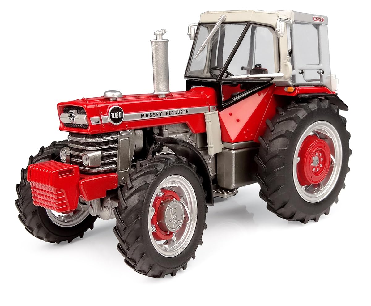 Universal Hobbies Trattore Miniatura Massey Ferguson 1080 con Cabina Peko - Scala 1/32°