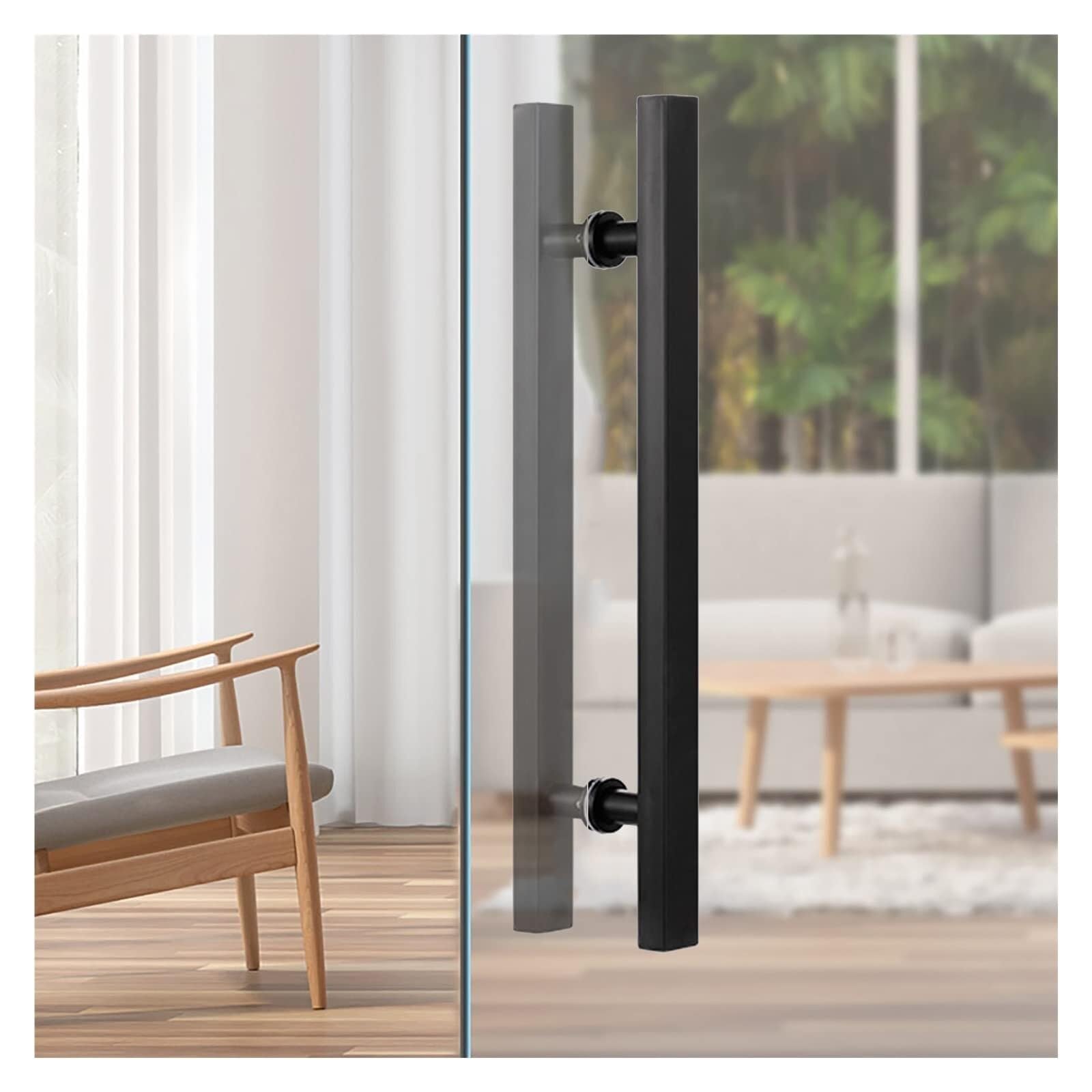 Poignée de porte grange double face pour réparer une fixation de porte coulissante