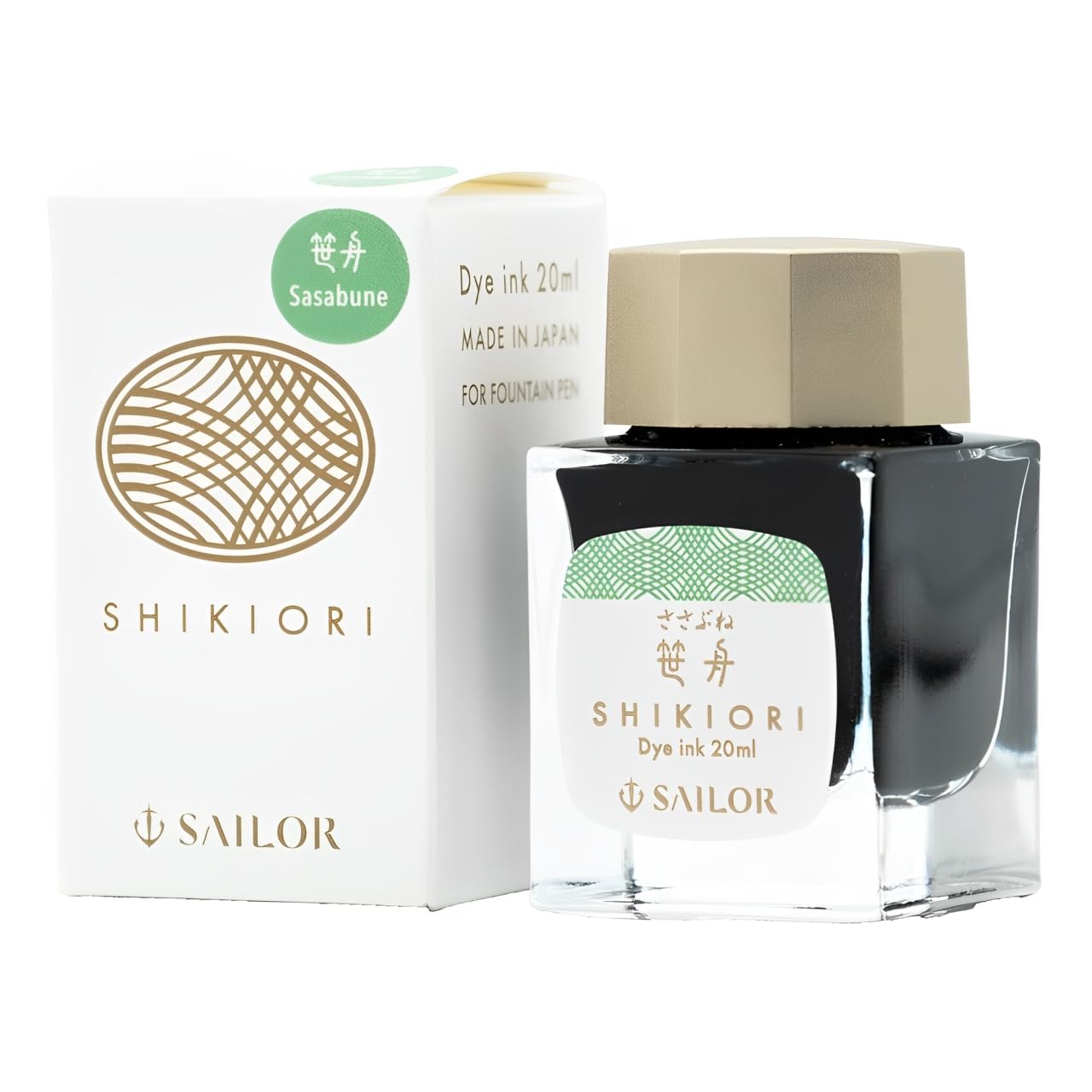 Sailor Shikiori Ink, Grass Play Bamboo Boat, 20ml