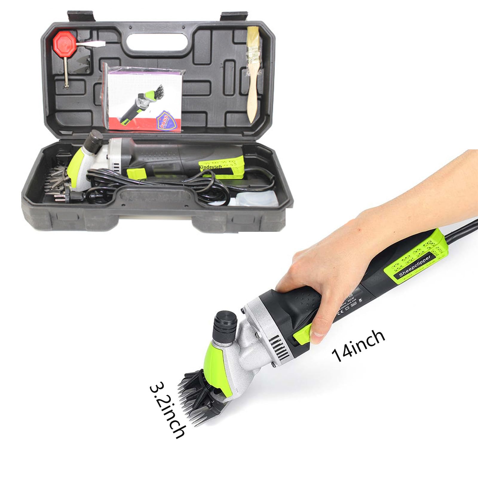 Forbici per Pecore 850w, Tosatrici per Pecore Elettriche Professionali, Kit per Toelettatura del Bestiame da Allevamento A 6 velocità con Lame, Tosatrici per Capre per Carichi Pesanti
