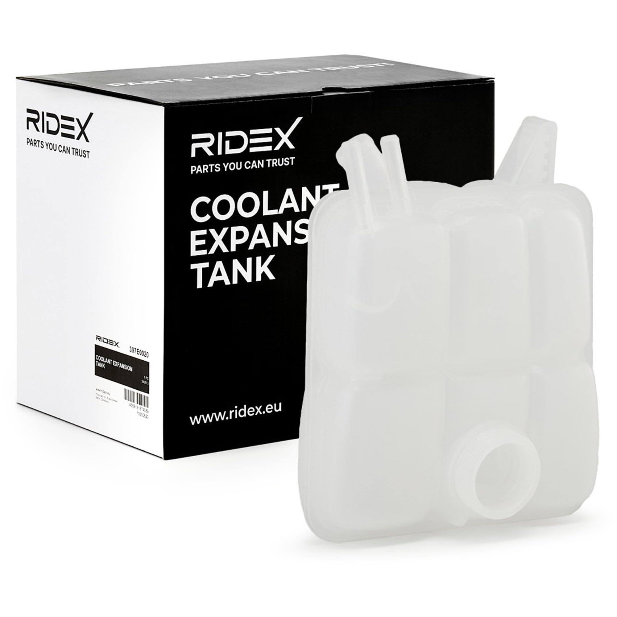 RIDEX 397E0020 Vase d'expansion liquide de refroidissement sans couvercle Compatible avec FORD Focus Mk2 3/5 portes DA, HCP, DP