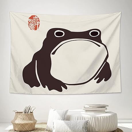 De-Mediocre Unimpressed Frog Tapestry