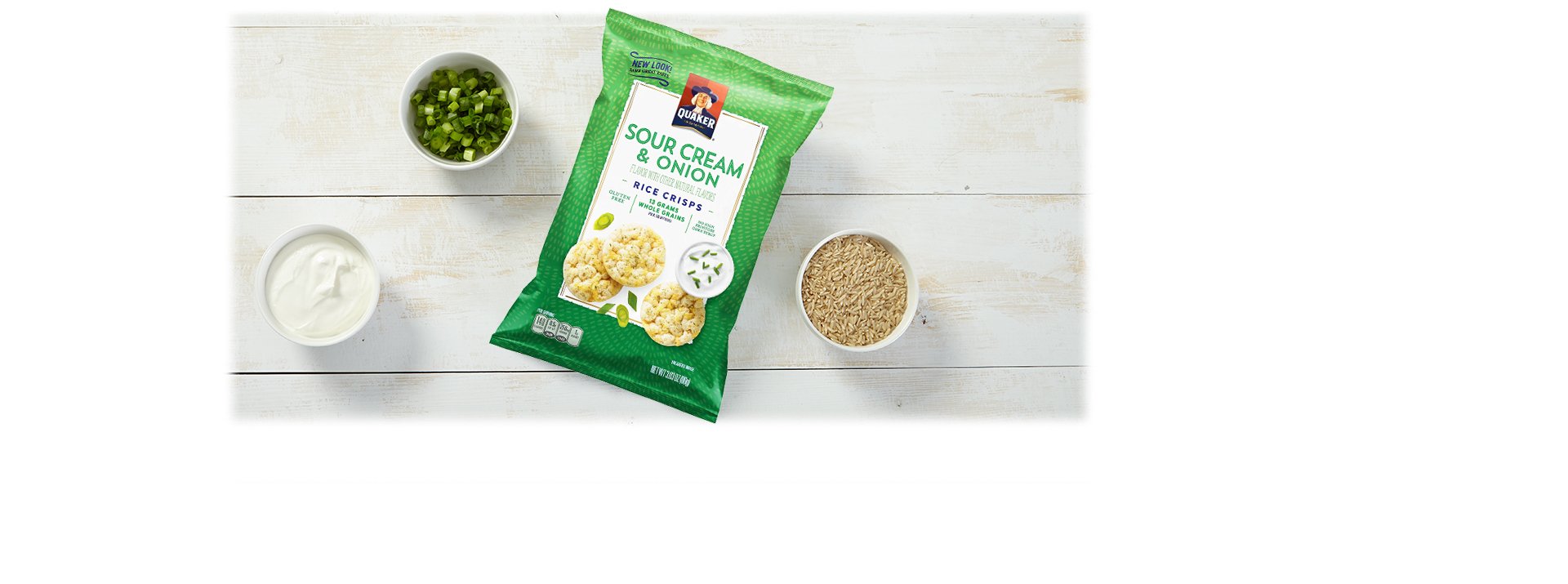 Quaker Rice Crisps, Sour Cream Onion, Oz Bag (Packaging May Vary