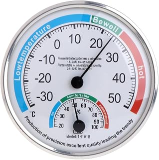 Suporun Household Analog Thermometer Hygrometer Temperature Humidity Monitor Meter Gauge Thermometer-Hygrometer White