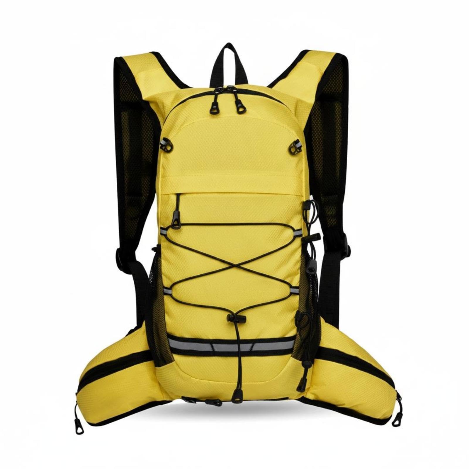 Water Resistant Hiking Backpack Compact and Simple Large Capacity Trail Backpack Ergonomic Outdoor Gear for Bicycling, Mountaineering Yellow Bag Only-image-29