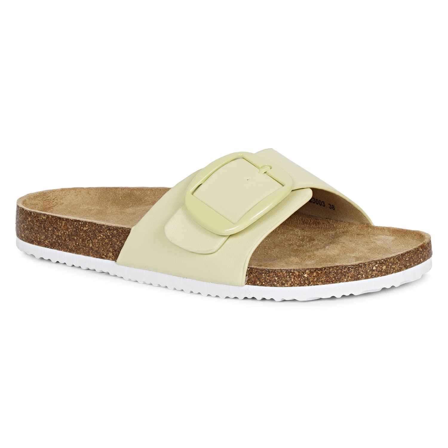 MOZAFIA Women Breezy EVA Sole Cork Sandals | ONE Straps Adjustable Buckle Women, Stylish & Comfortable Lightweight,Ultra Cushion Flat Thick EVA Sole,Flip Flops Slides & Slippers Green (B0C3RLW9NB) Amazon Price History, Amazon Price Tracker