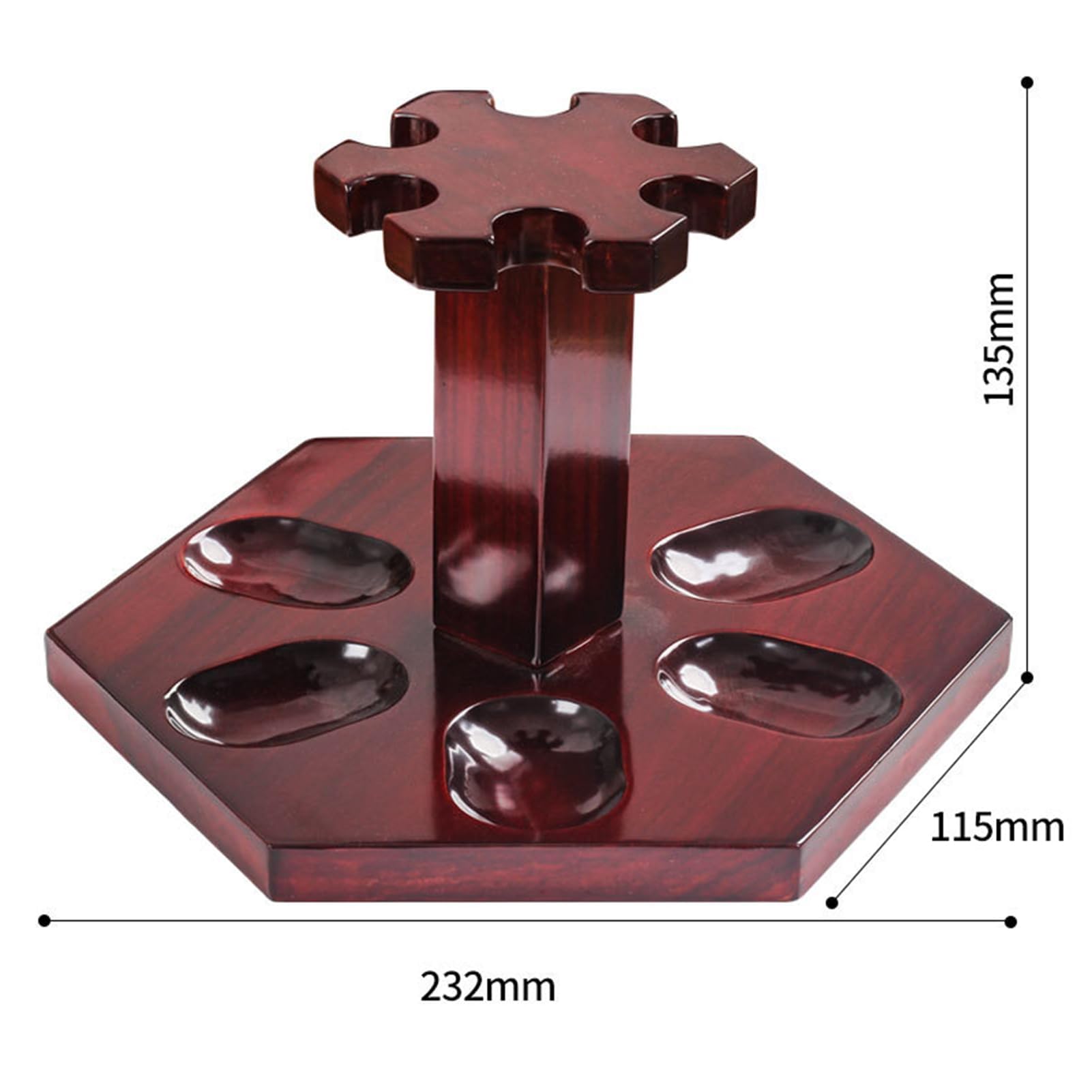 Soporte para Pipa de Madera, Soporte para Pipa para Fumar Tabaco para 6 Pipas de Fumar, Accesorios para Pipa de Fumar, Regalos para Fumadores