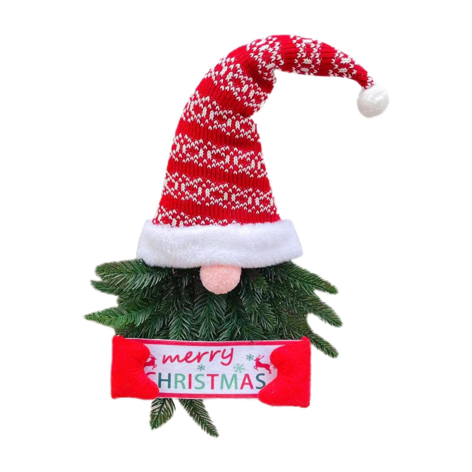 IFOTIME Christmas Style Garland Dwarf Door Hanging Faceless Doll Garland Festival Decoration Christmas Hat Garland Pendant Christmas Ball (E, A)