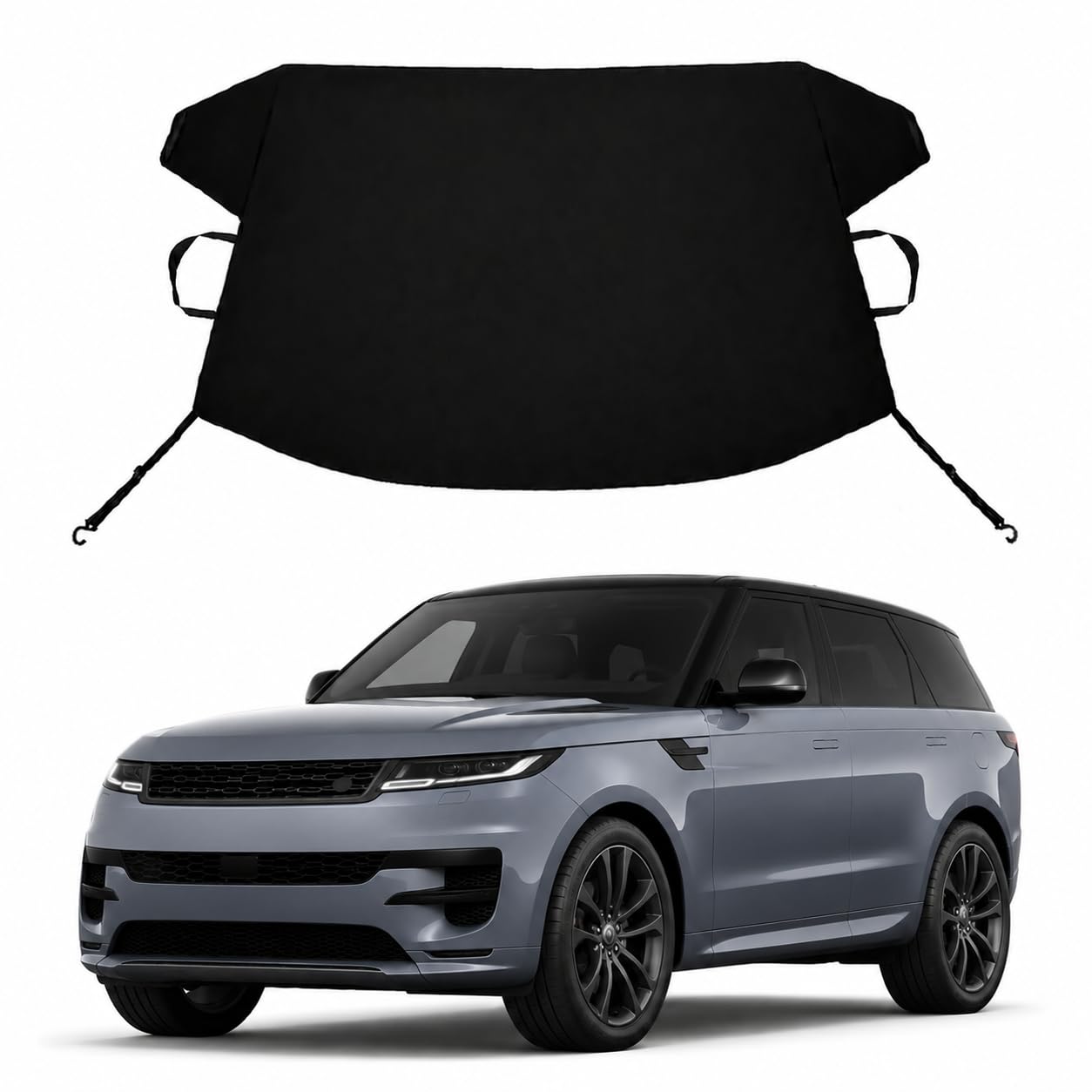 Range Rover Sport Custom Windshield Cover for Ice and Snow L-and R-Over Range Rover Sport Heavy Duty 600D Oxford Fabric Windshield Protector Fit Waterproof Frost Snow Cover Winter Car Accessories