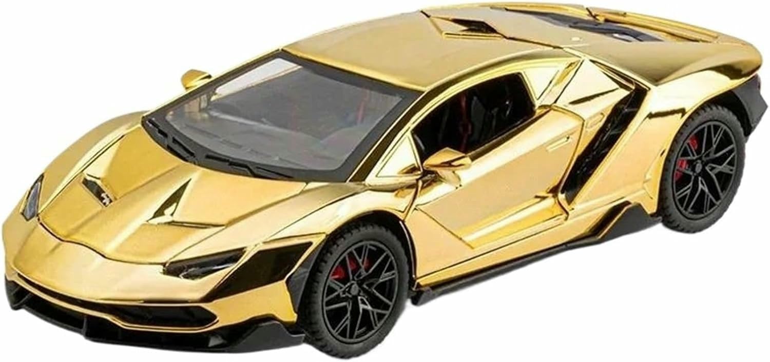 DEAVER Modelli auto lega pressofusa scala 1:24 per Lamborghini Lp770-4 modelli veicoli pre-costruiti finiti collezione esposizione(Gold)