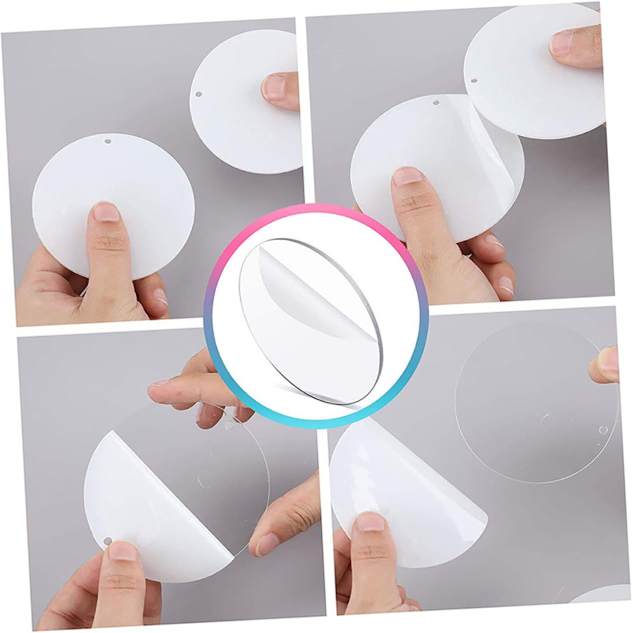 Lurrose 5 Set Portachiavi in ​​Acrilico Portachiave Portachiavi da Appendere Multi Attrezzo Portachiavi A Scomparsa Chiaro Portachiavi A Trasferimento Termico 30 Pezzi * 5