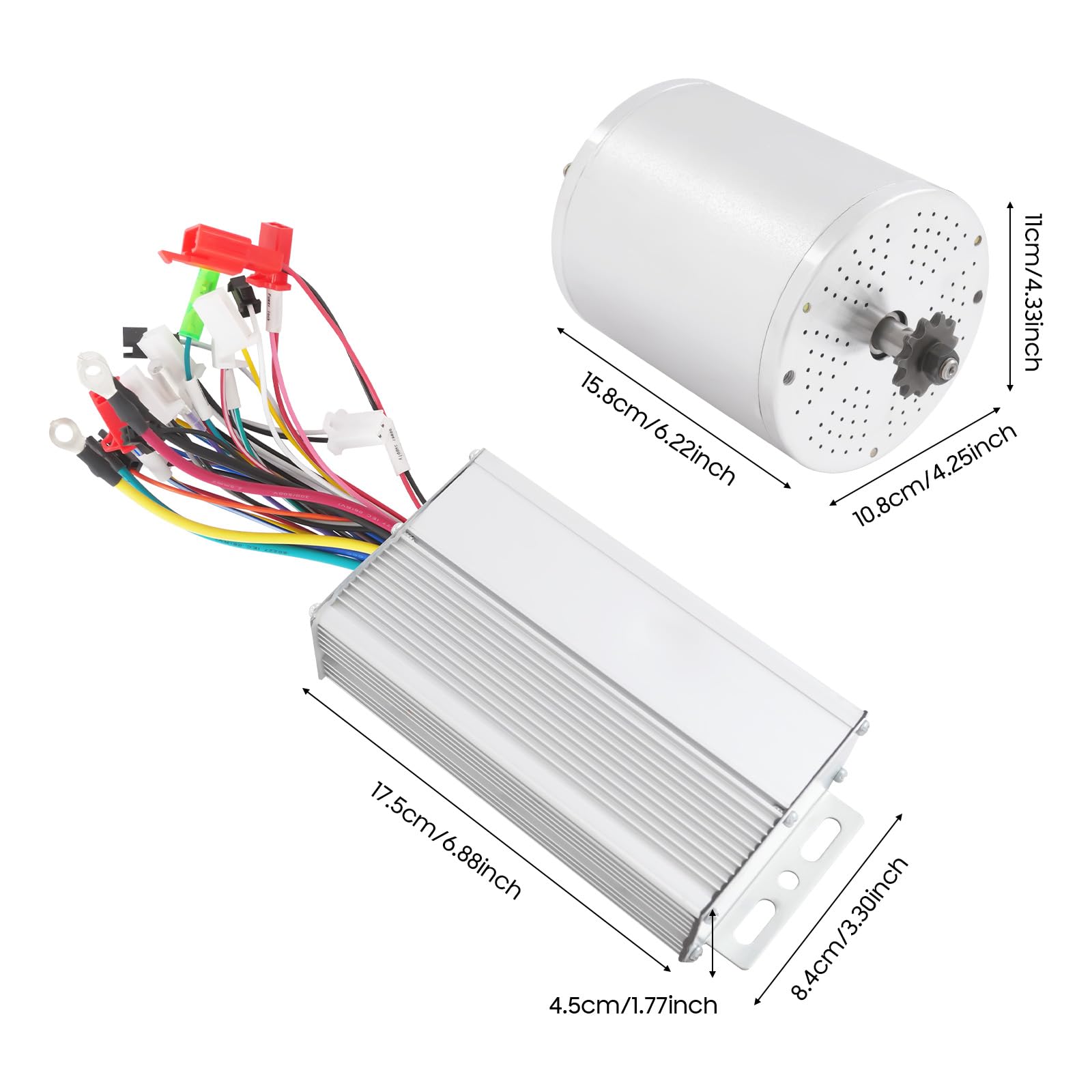 48-72 V elektryczny silnik bezszczotkowy, zestaw 3000 W, kontroler do konwersji