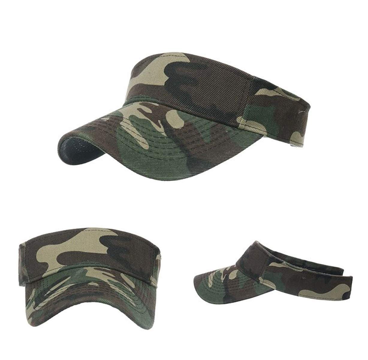 QICHEN Visoren für Herren Camo Outdoor Sports Visor Cap Sonnenblende mit Klettvers