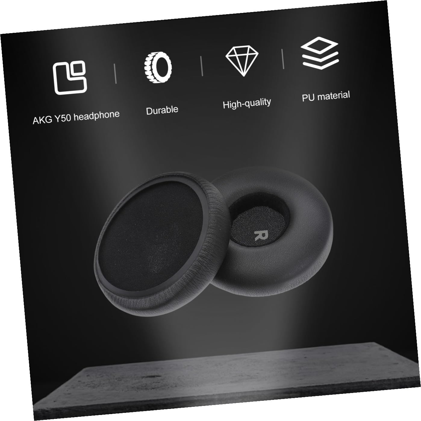 jojofuny 2piezas Cojines De Reemplazo para Auriculares Almohadillas De Oído y Cómodas para Color Negro