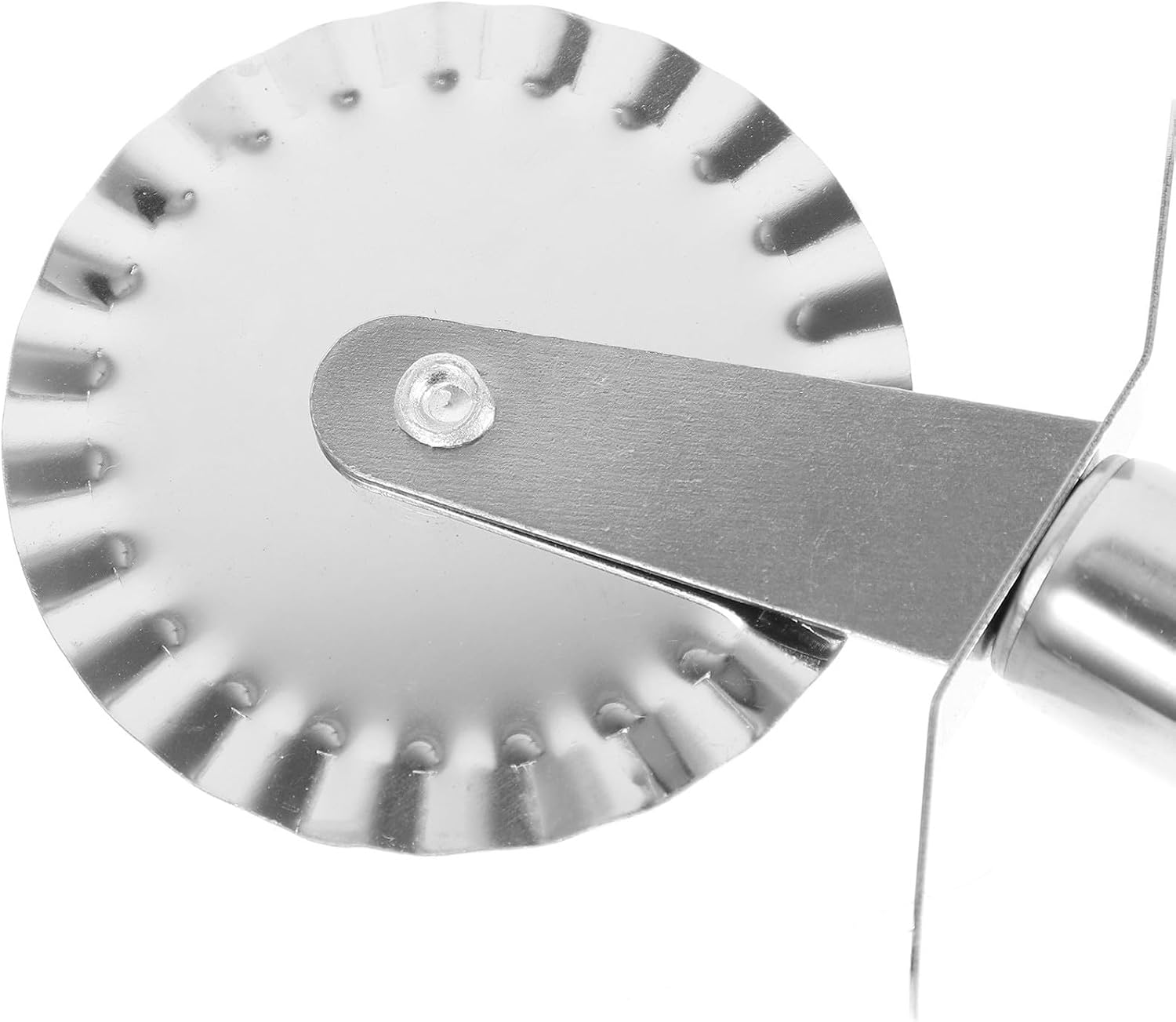 Stainless Steel Pizza Wheel Cutter with Long Handle, Strong and Easy to Clean Pizza Cutting Tool for Bars and Hotels, Sturdy Kitchen Utensil for Baking and Pastry