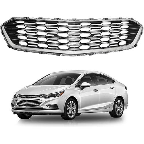 ZXMOTO For Chevrolet Cruze 2016 2017 2018 Black Front Bumper Lower Grille Chrome Grill