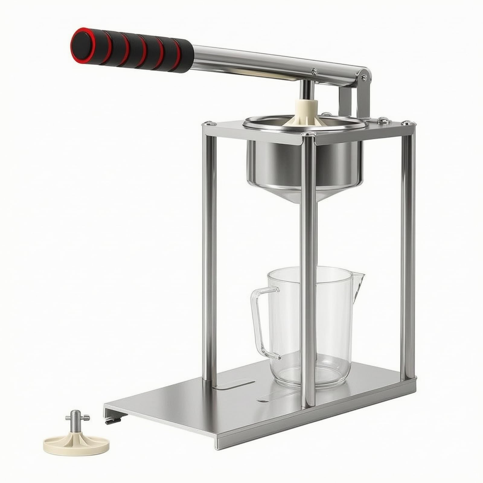 Spremiagrumi con Leva senza Elettricità Base Rettangolare Stabile, Spremiagrumi a Leva, Spremifrutta, per, Chiosco, professionisti del bar, Testa Piatta