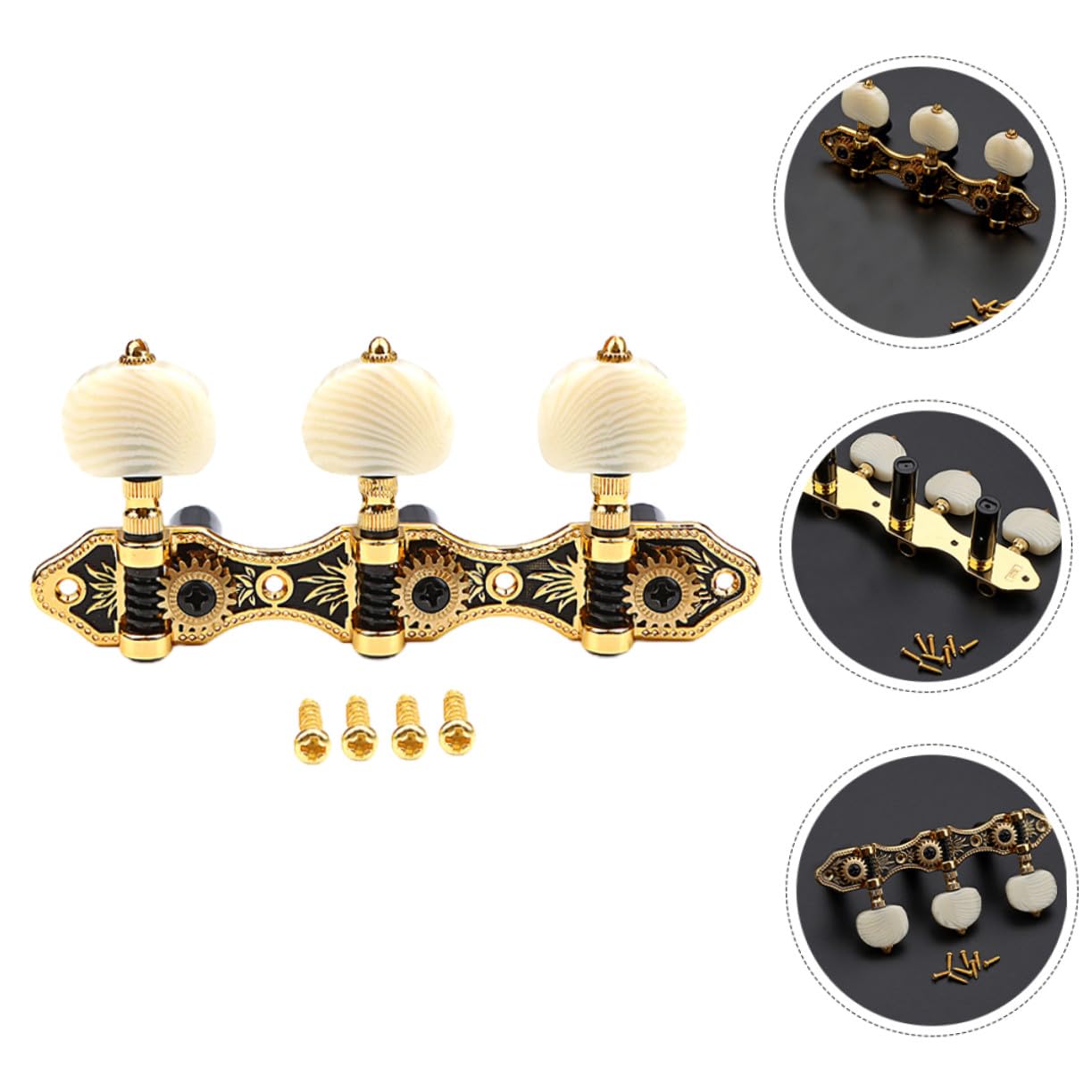 Gitarren Stimmwirbel Reihe Langlebige Mechaniken mit Präziser und Sicherungsfunktion für Klassische Gitarren und Ukulelen Klare Klangqualität Garantiert