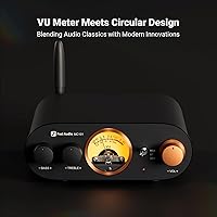 Vista 6 de Fosi Audio MC101 Amplificador Estéreo Bluetooth Componente de Audio para el Hogar Mini Amp con Medidor VU 2 Canales Receptor HiFi para Altavoces