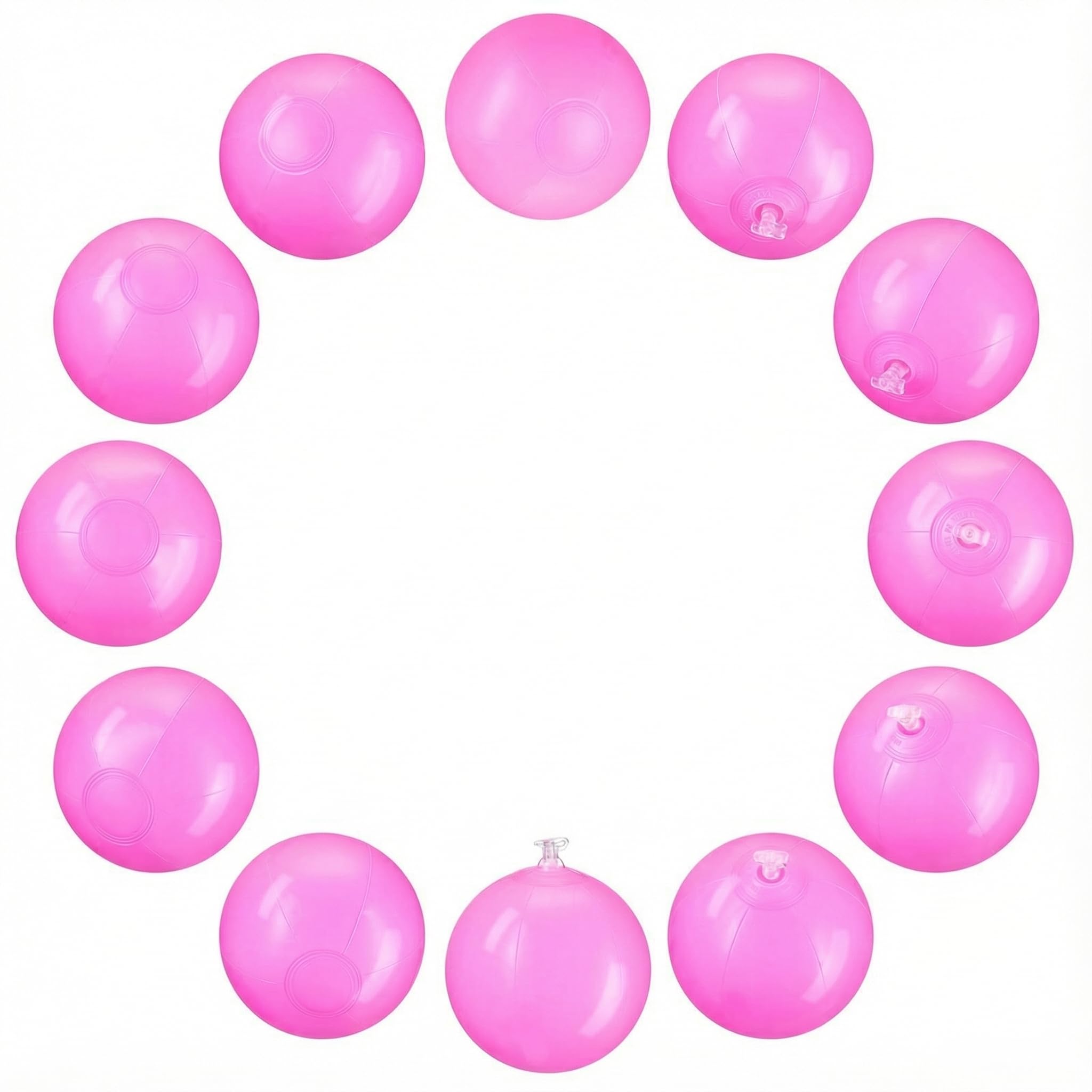 Halloscume 12 Pcs Inflatable Beach Balls Bulk 5 Inch Mini PVC Floatable Swimming Pool Balls for Hawaiian Ocean Under The Sea Party Decorations