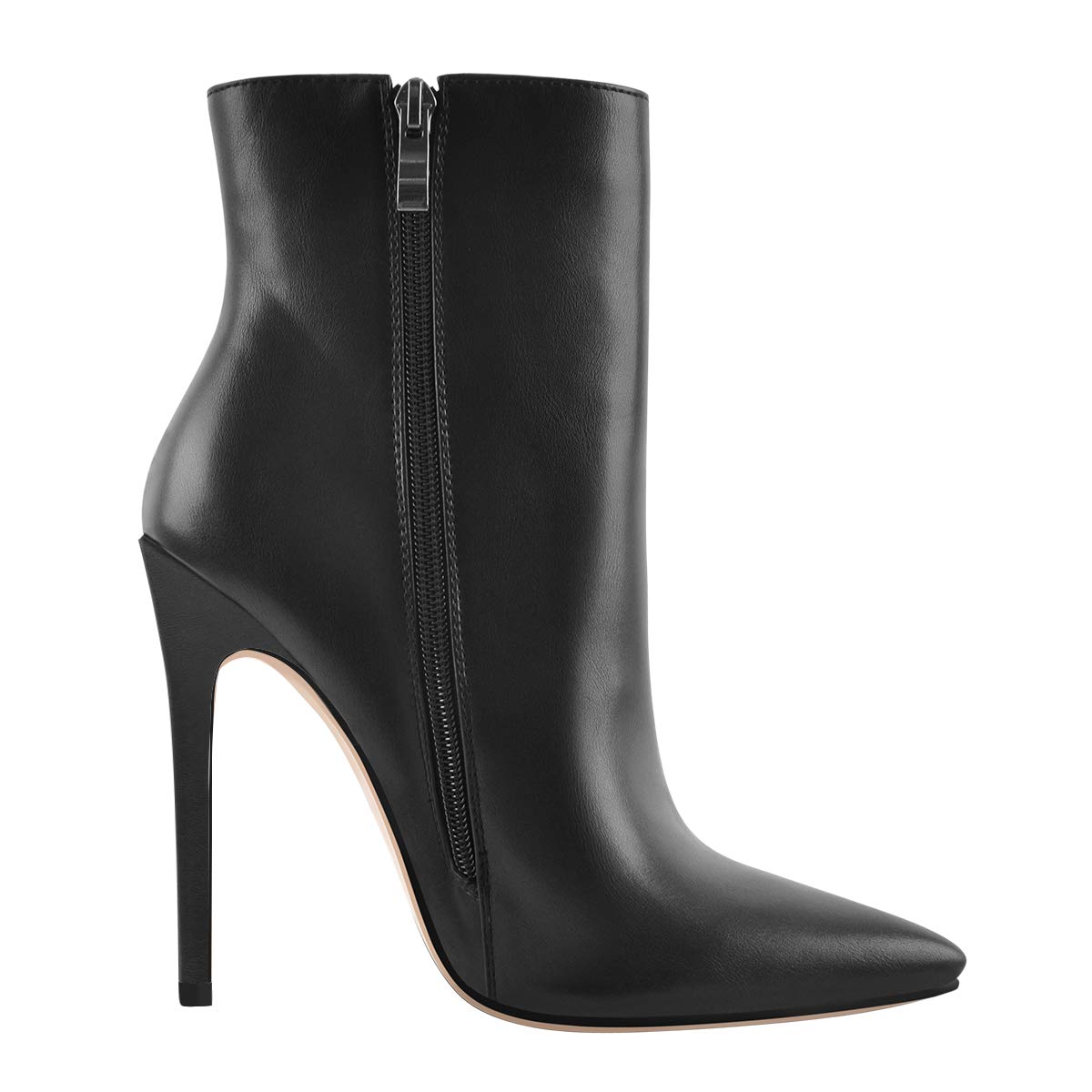 Only maker Botines puntiagudos para mujer, con aspecto de terciopelo, elegantes zapatos de invierno