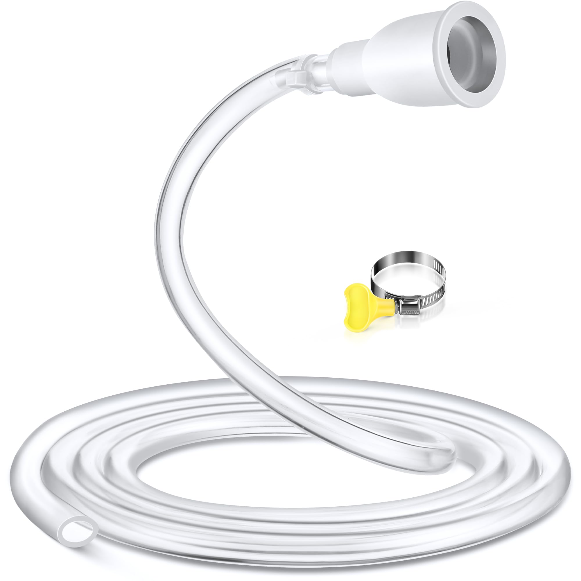 View 1 of [Just tube] Frienda Faucet Adapter Hose Attachment for Sink, 8Ft PVC Tube with Adjustable Faucet Connector, Hose Clamp, Zip Tie, Portable Water Transfer Accessories for Sink, Bucket, Outdoor Clean