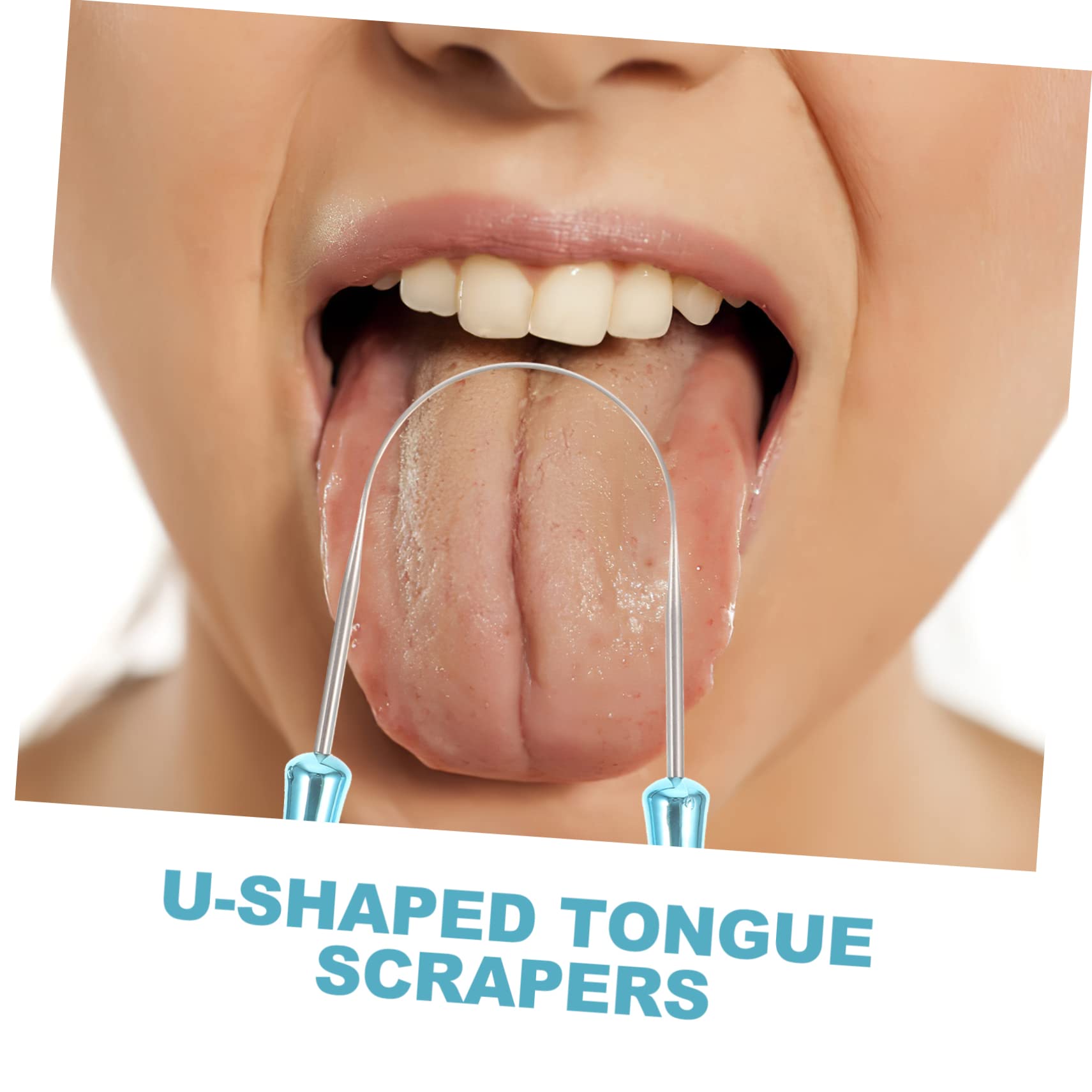 FOMIYES 10 Pezzi pulisci lingua a forma di u spazzola per la lingua raschietto per la lingua per bambini raschietto per lingua tongue scraper raschietto per la pulizia della lingua AbS